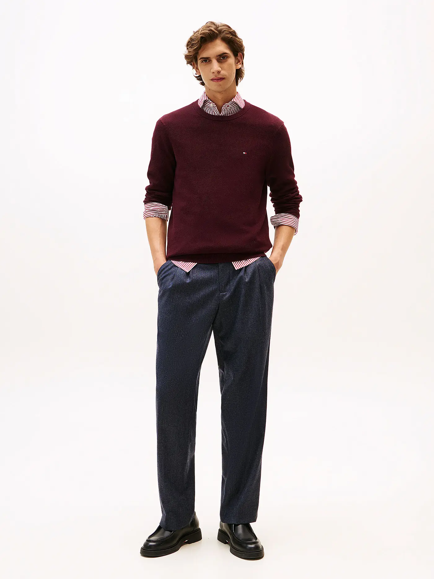 TOMMY HILFIGER | Pullover | dunkelrot